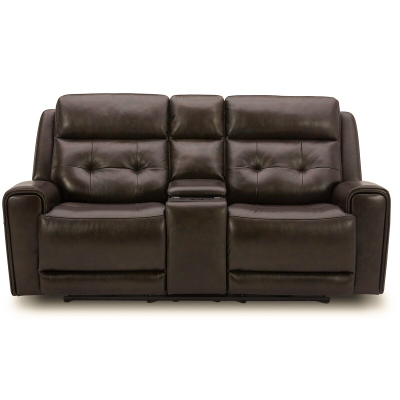 Carrington Loveseat w/Console P3 & ZG - Dark Brown 7006DB23P