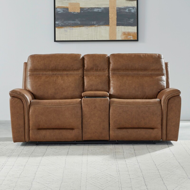 Cooper Loveseat w/Console P3 & ZG - Camel 7007CM23P