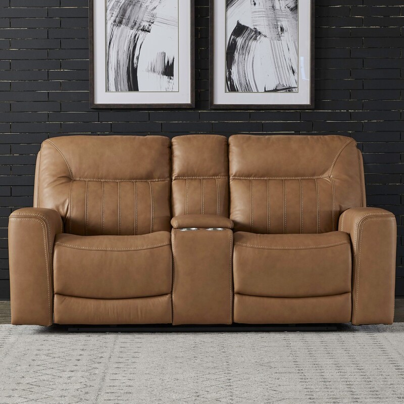 Bennett Loveseat w/ Console P2 & ZG - Butternut 7009BU22P