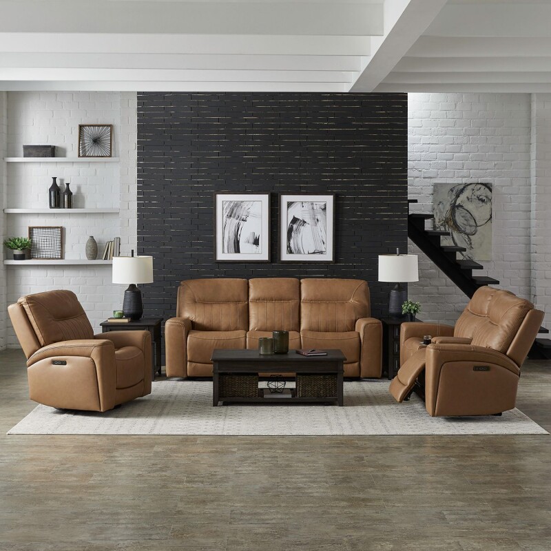 Bennett Sofa w/ Loveseat & Recliner 7009BUUPHSOLOREC