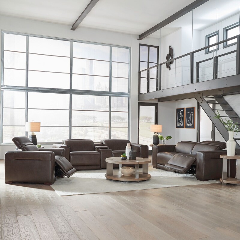 Deacon Sofa w/ Loveseat & Recliner 7014CCUPHSOLOREC