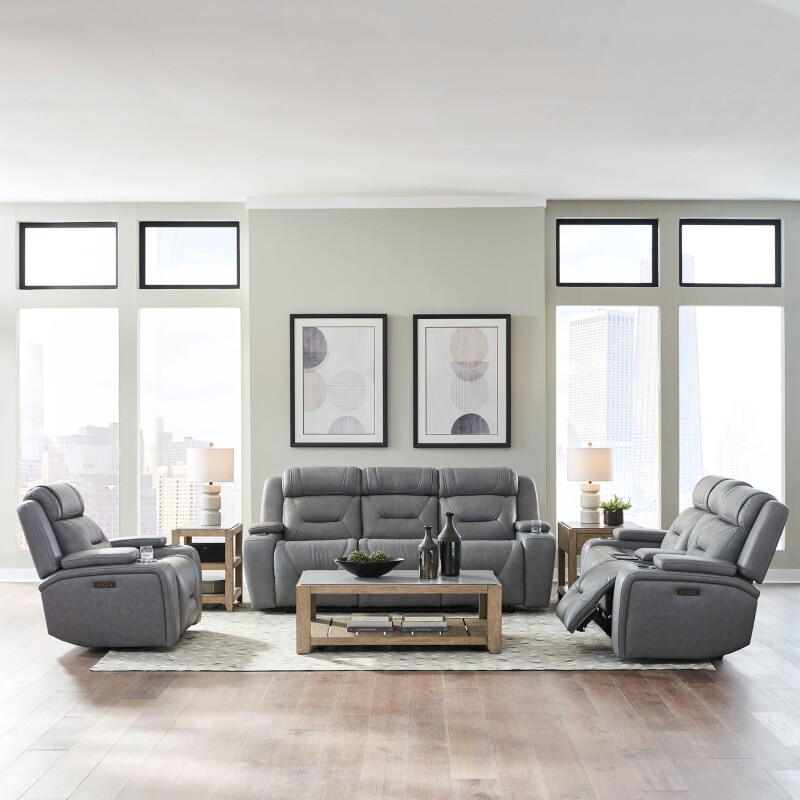 Chapman Sofa w/ Loveseat & Recliner 7019BGUPHSOLOREC