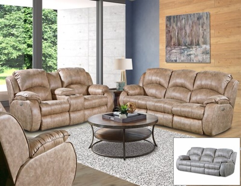 Cagney Double Reclining Power Headrest Loveseat with Console 70578P