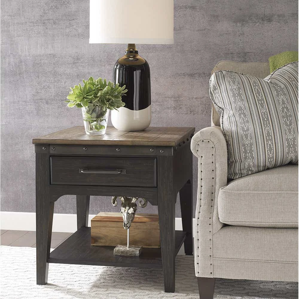 Plank Road Artisans Rectangular Drawer End Table 706915C