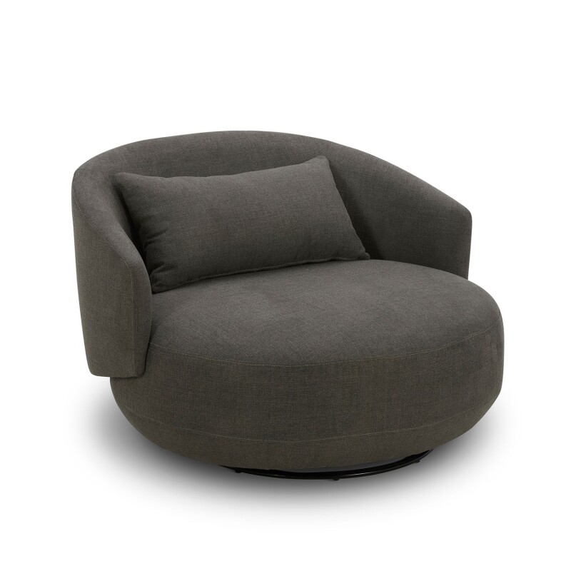 Haley Uph Swivel Cuddler Chair - Charcoal 708ACH15GY