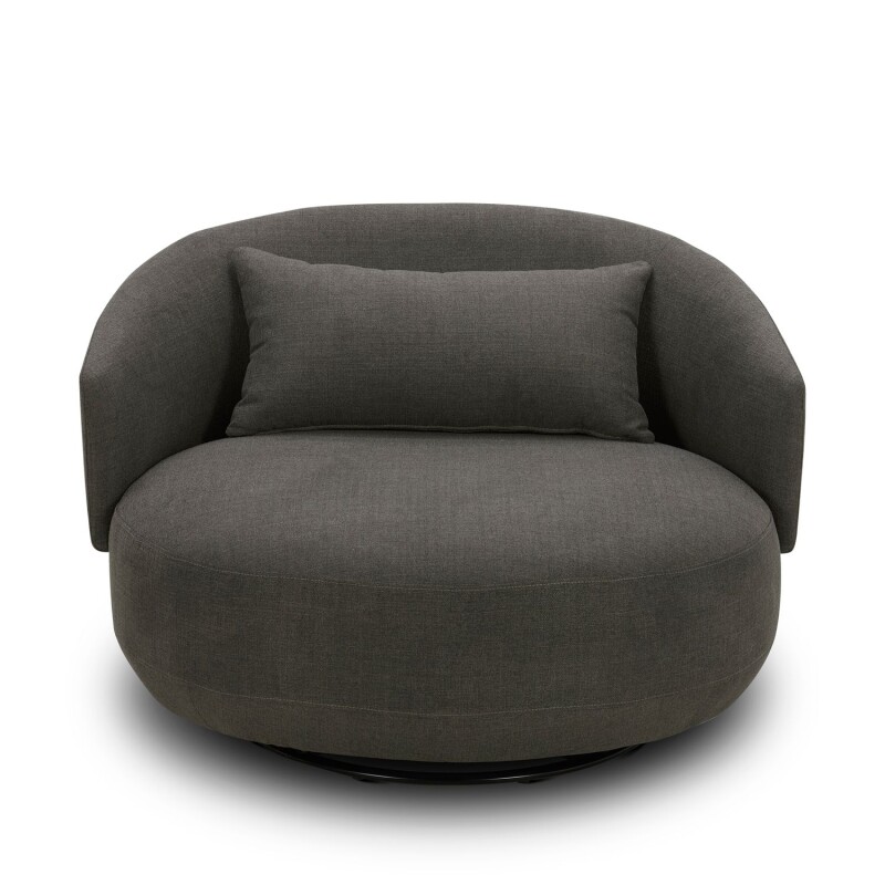 Haley Uph Swivel Cuddler Chair - Charcoal 708ACH15GY
