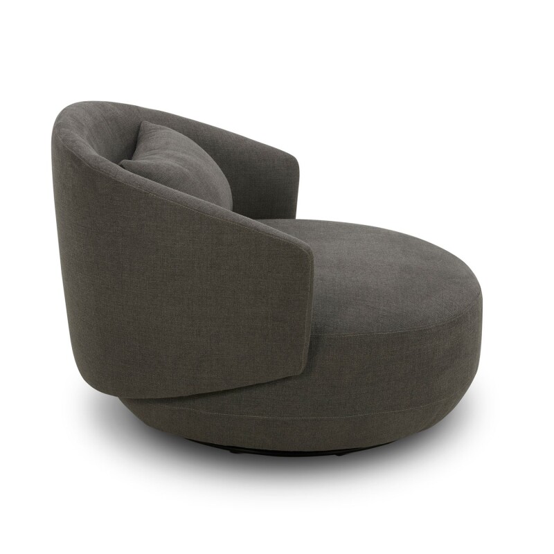 Haley Uph Swivel Cuddler Chair - Charcoal 708ACH15GY