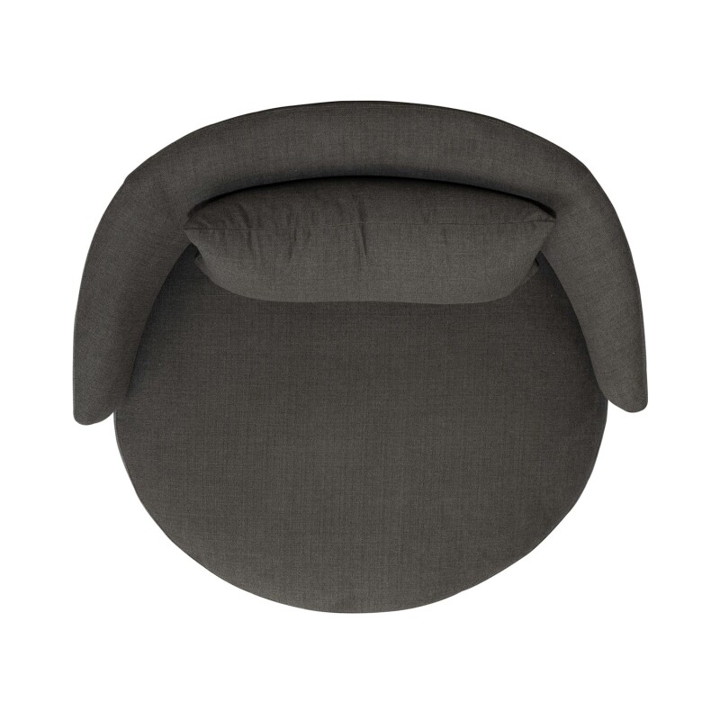 Haley Uph Swivel Cuddler Chair - Charcoal 708ACH15GY