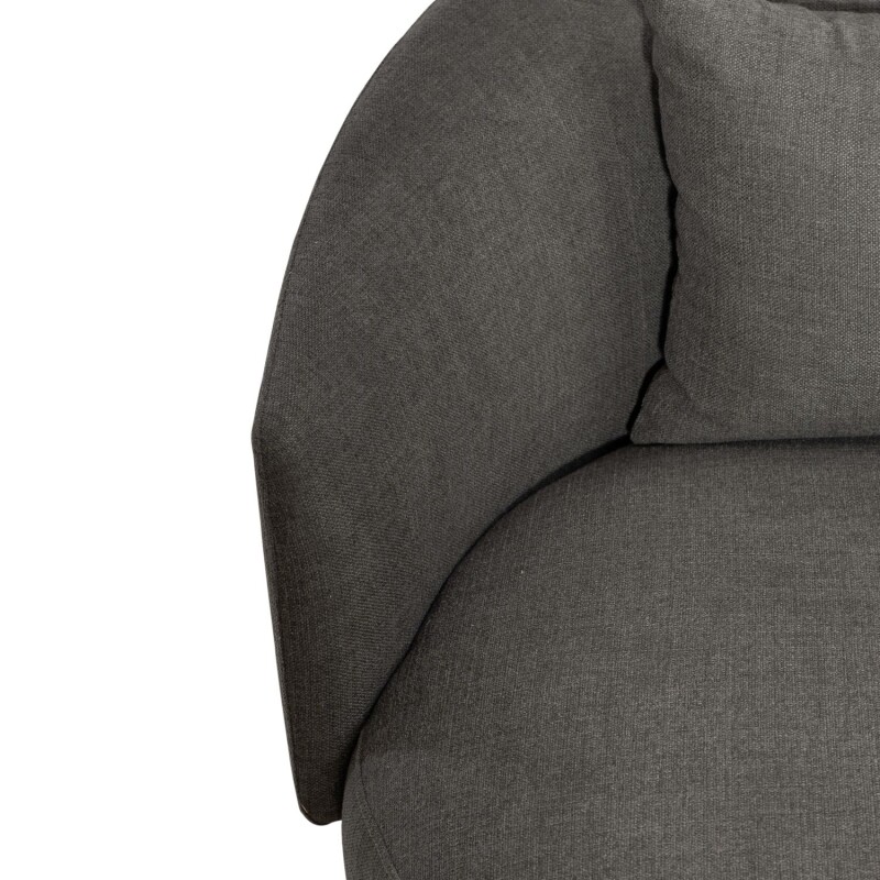 Haley Uph Swivel Cuddler Chair - Charcoal 708ACH15GY