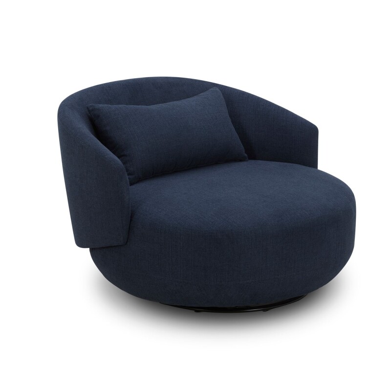 Haley Uph Swivel Cuddler Chair - Midnight 708ACH15N