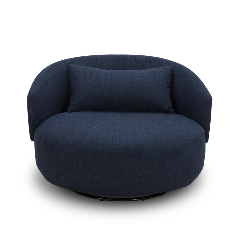 Haley Uph Swivel Cuddler Chair - Midnight 708ACH15N