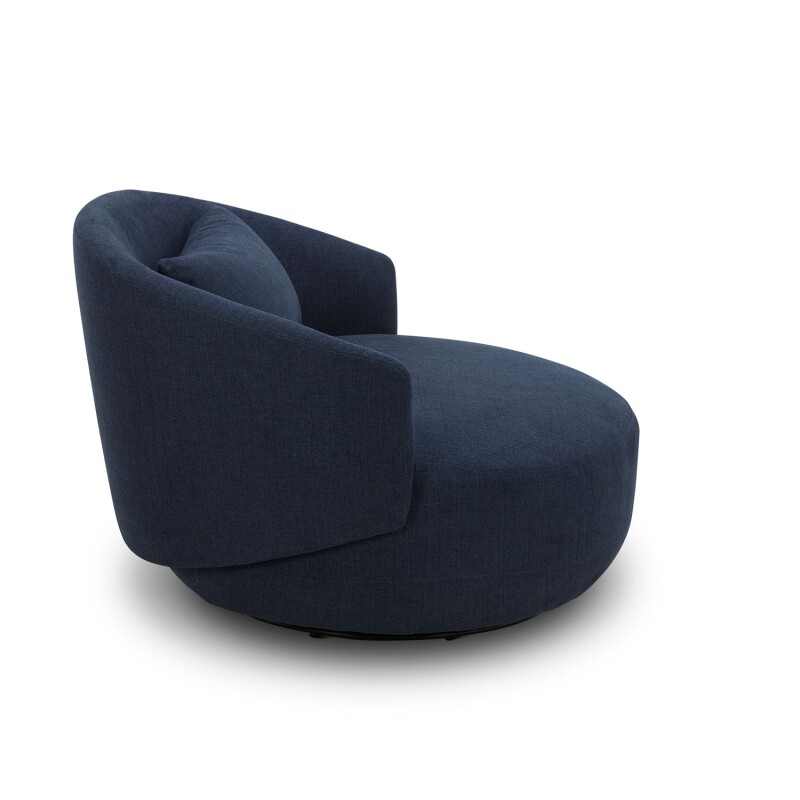 Haley Uph Swivel Cuddler Chair - Midnight 708ACH15N
