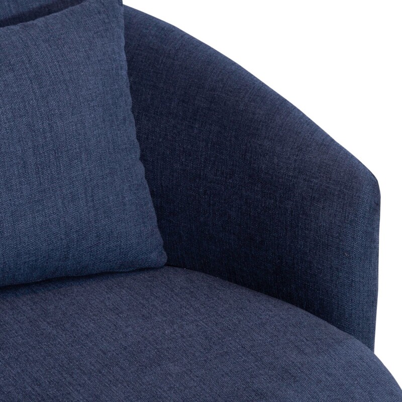 Haley Uph Swivel Cuddler Chair - Midnight 708ACH15N