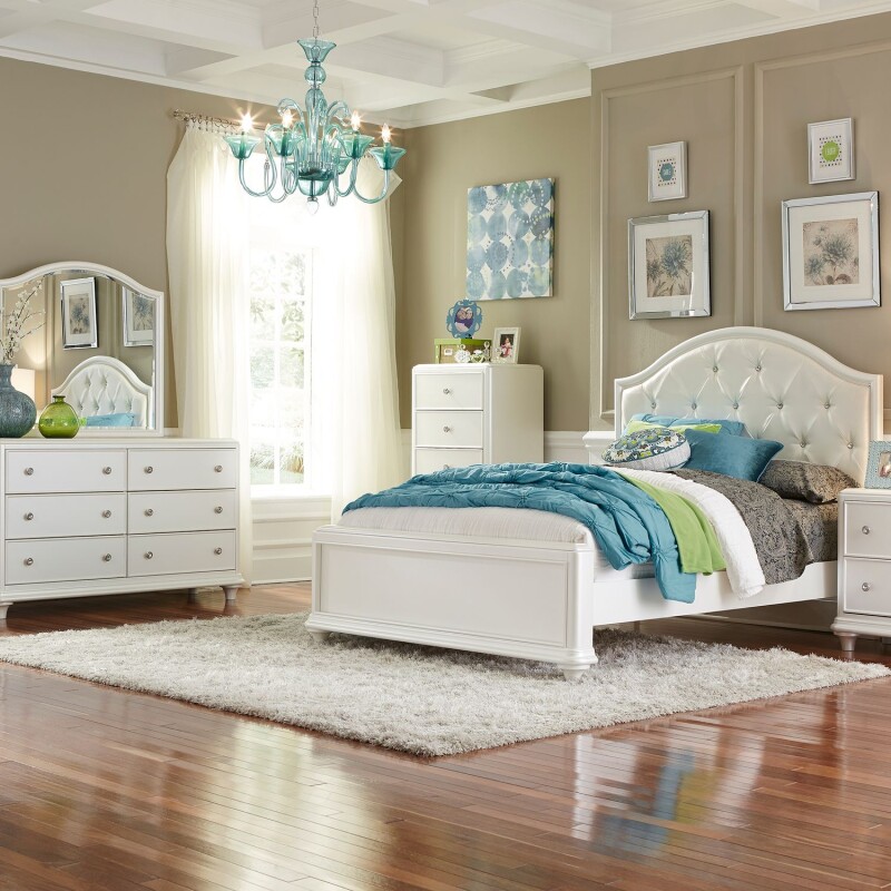 Stardust Full Panel Bed, Dresser & Mirror 710YBRFPBDM