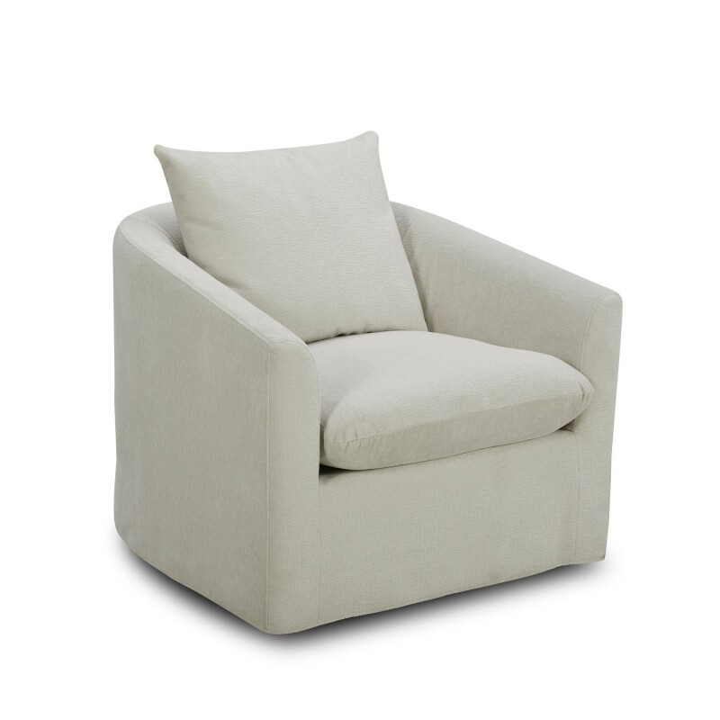 Saxton Uph Swivel Accent Chair - Ivory 712ACH15T