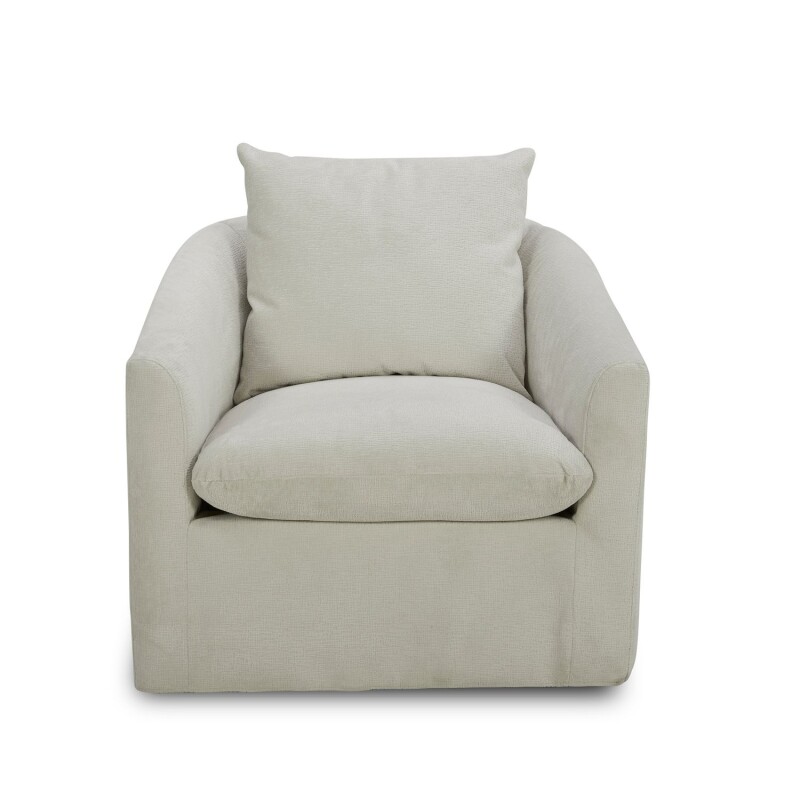 Saxton Uph Swivel Accent Chair - Ivory 712ACH15T
