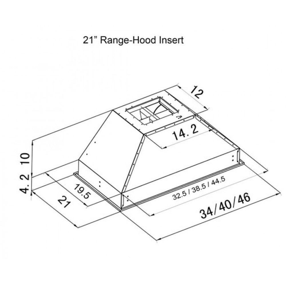 34 In. Ducted Wall Mount Range Hood Insert In Outdoor Approved Stainless Steel 72130434
