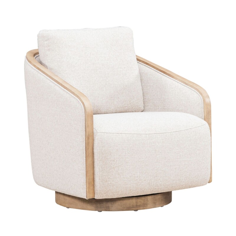 Nora Uph Swivel Accent Chair - Light Brown 722ACH15