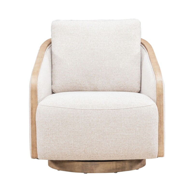 Nora Uph Swivel Accent Chair - Light Brown 722ACH15
