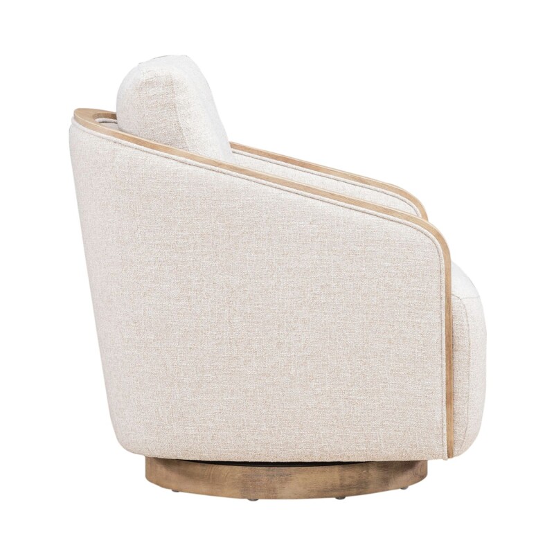Nora Uph Swivel Accent Chair - Light Brown 722ACH15