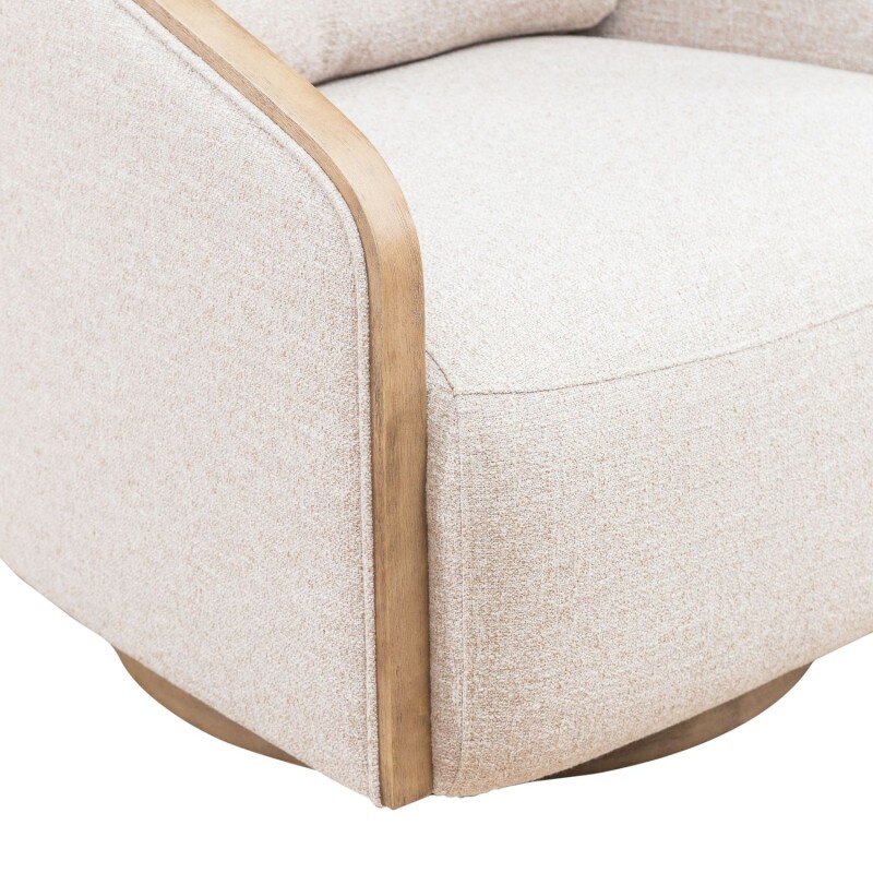 Nora Uph Swivel Accent Chair - Light Brown 722ACH15