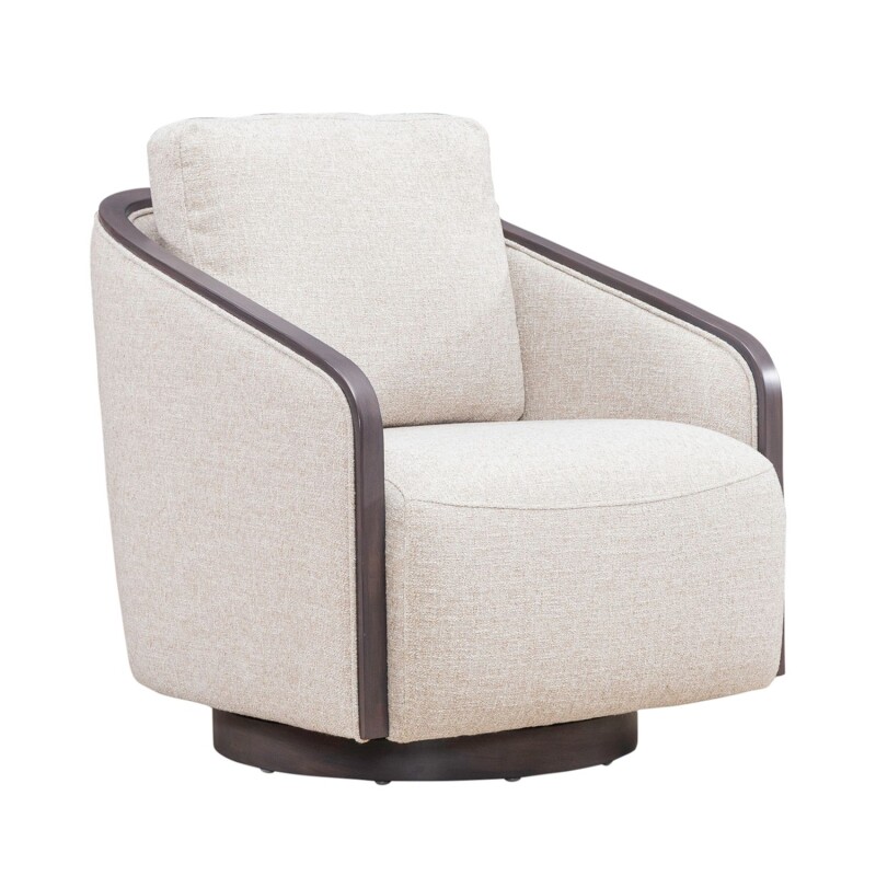 Nora Uph Swivel Accent Chair - Dark Brown 722ACH16