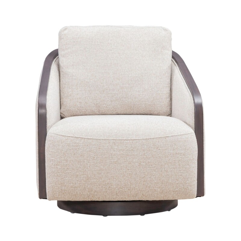 Nora Uph Swivel Accent Chair - Dark Brown 722ACH16