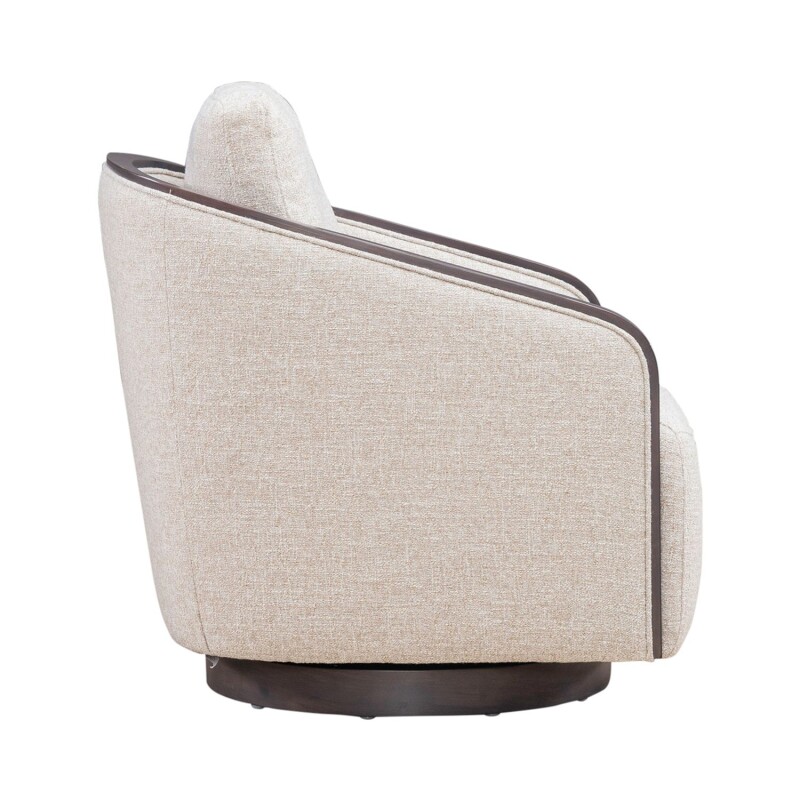 Nora Uph Swivel Accent Chair - Dark Brown 722ACH16