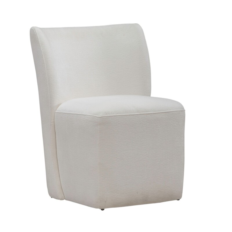 Accent Dining Chair w/ Casters - Ivory 728ADC90IV