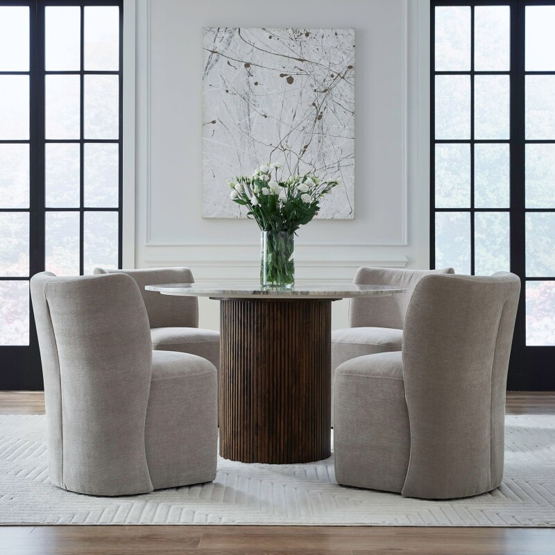 Accent Dining Chair w/ Casters - Truffle 728ADC90TR
