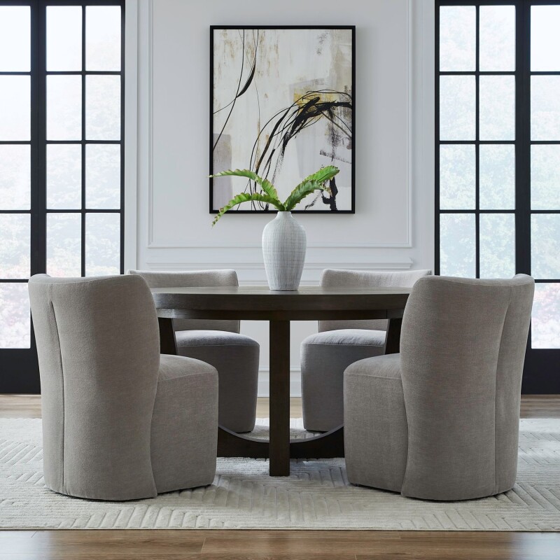 Accent Dining Chair w/ Casters - Truffle 728ADC90TR