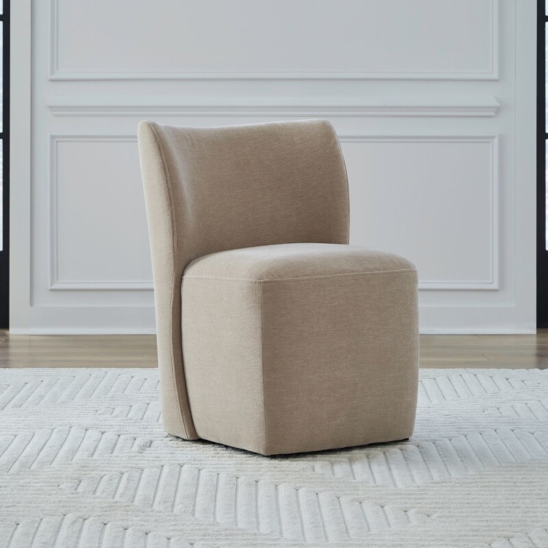 Accent Dining Chair w/ Casters - Wicker 728ADC90WK