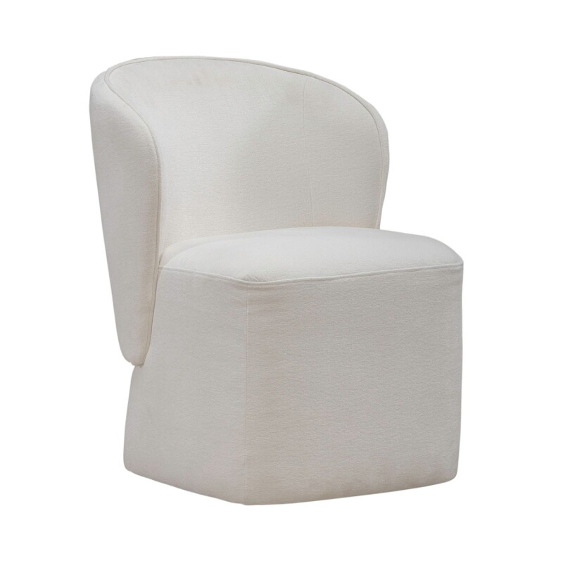 Accent Dining Chair w/ Casters - Ivory 730ADC90IV