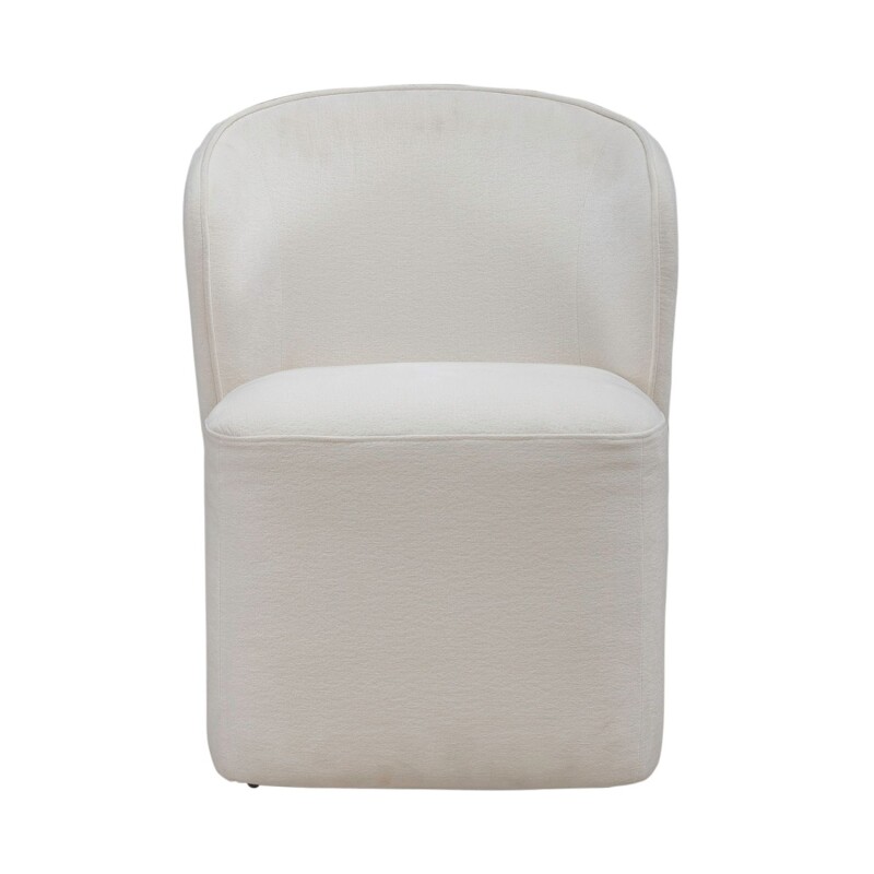 Accent Dining Chair w/ Casters - Ivory 730ADC90IV