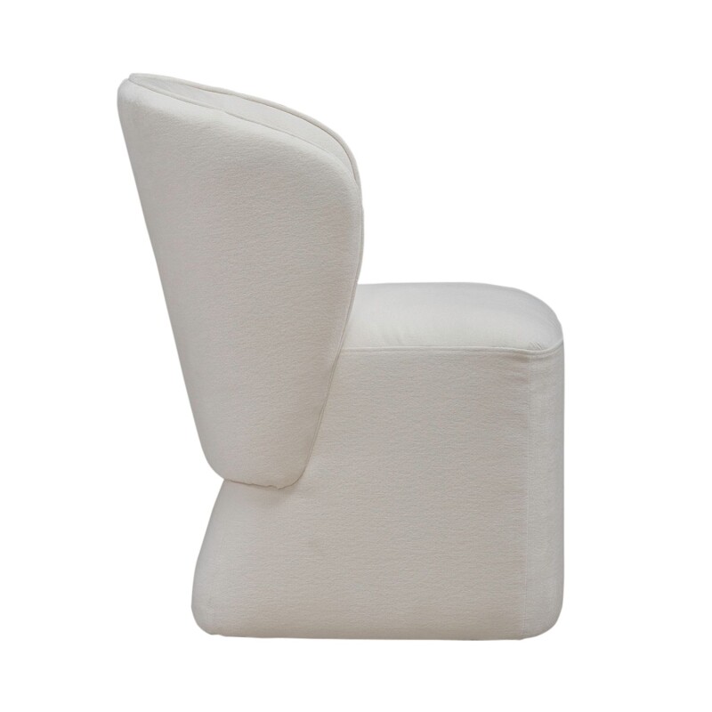 Accent Dining Chair w/ Casters - Ivory 730ADC90IV