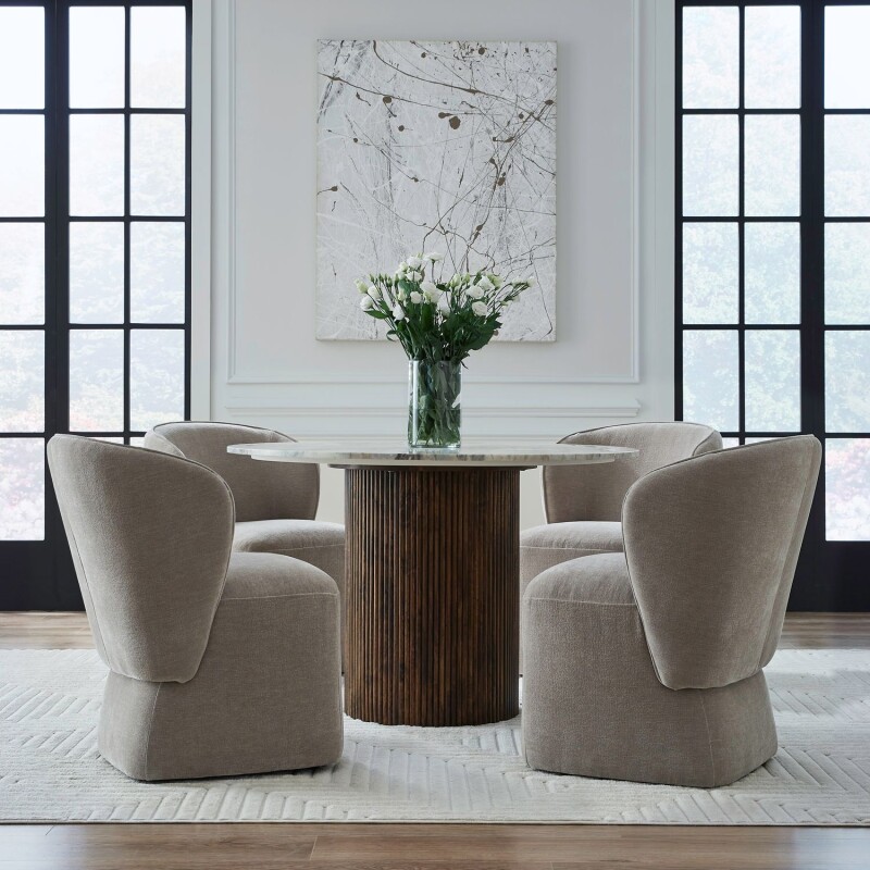 Accent Dining Chair w/ Casters - Truffle 730ADC90TR