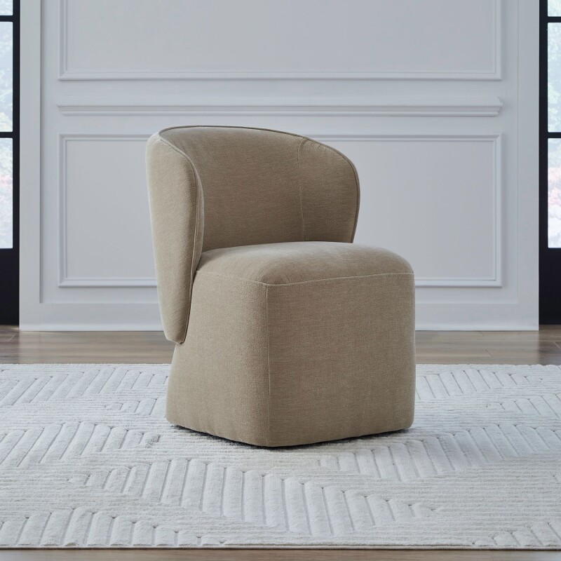 Accent Dining Chair w/ Casters - Wicker 730ADC90WK