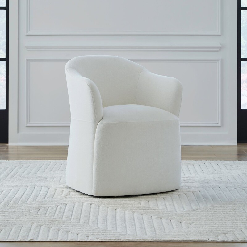Accent Dining Chair w/ Casters - Ivory 731ADC90IV