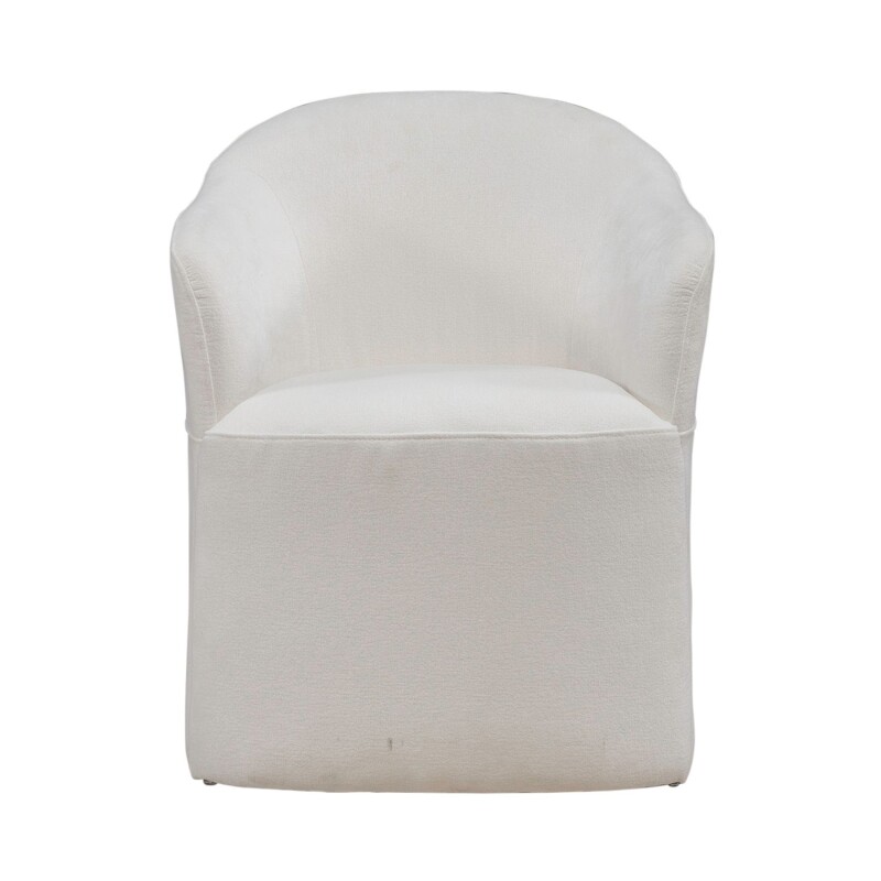 Accent Dining Chair w/ Casters - Ivory 731ADC90IV