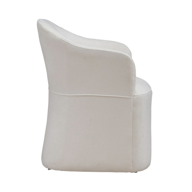 Accent Dining Chair w/ Casters - Ivory 731ADC90IV