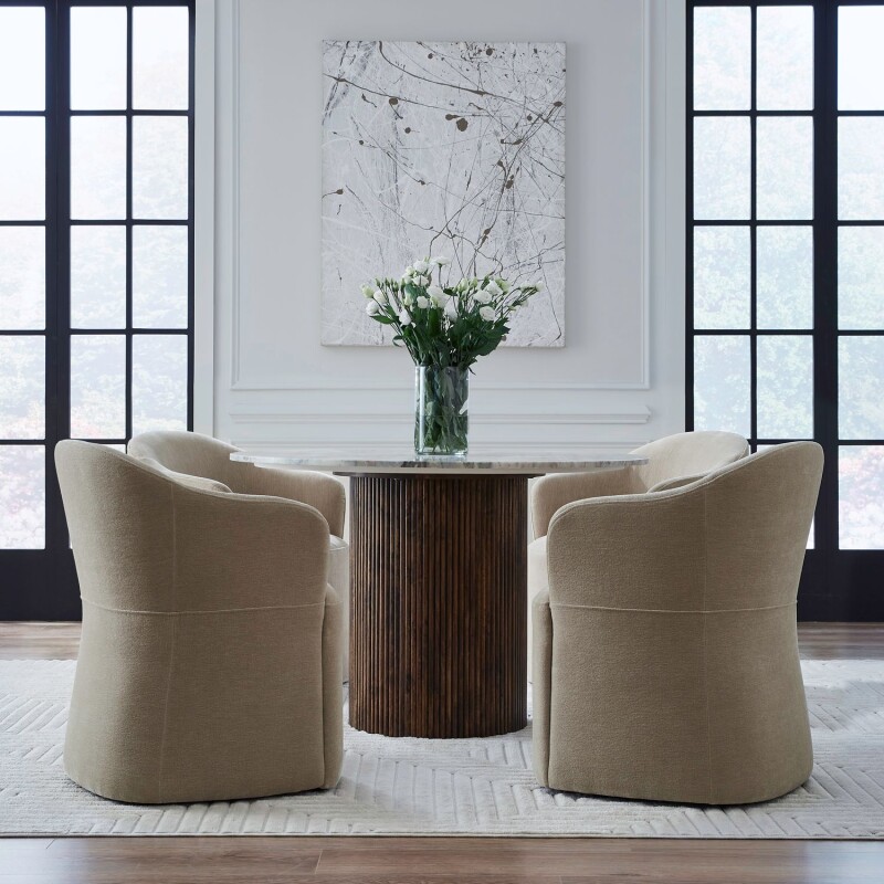 Accent Dining Chair w/ Casters - Wicker 731ADC90WK