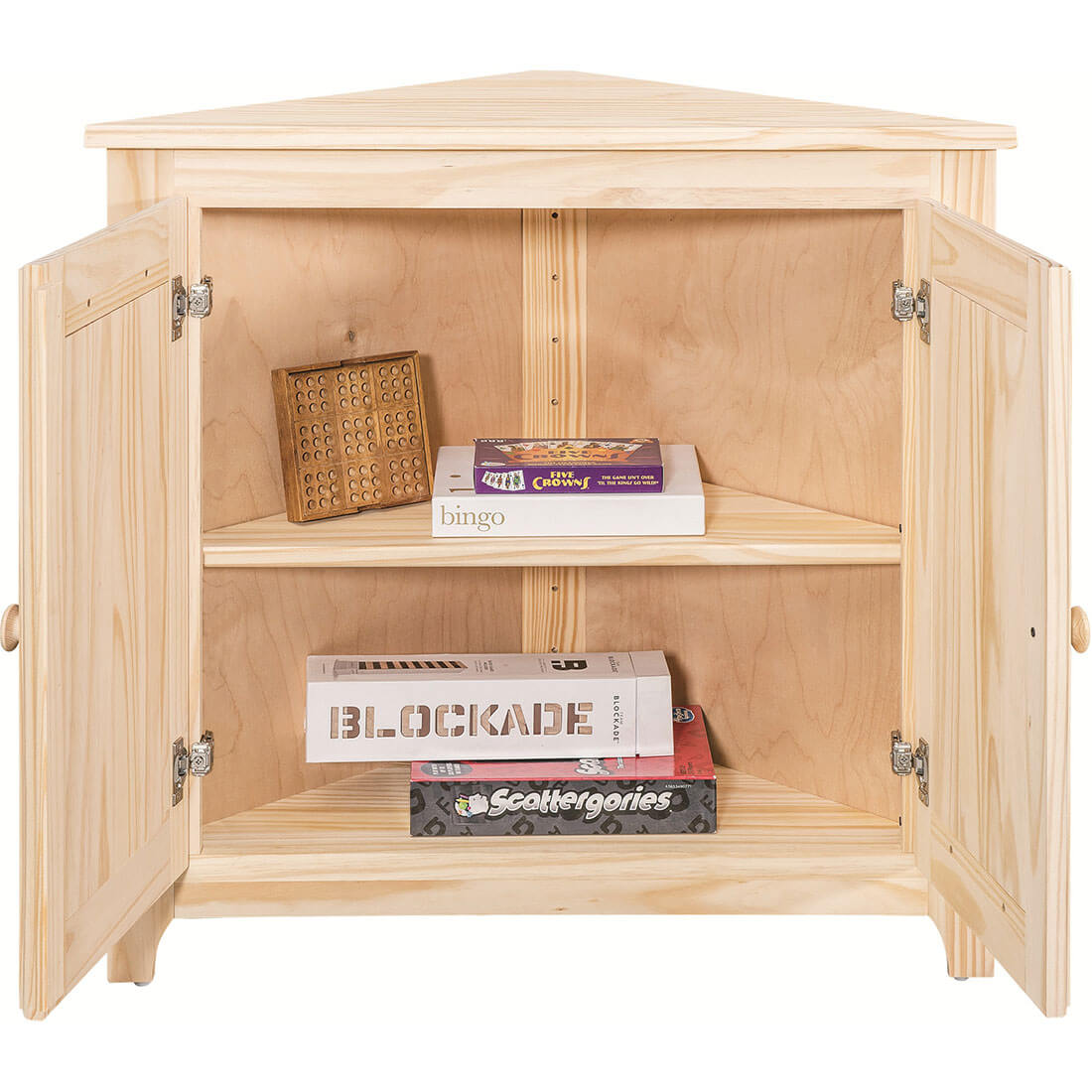 30" Pine Corner Shelf - Doors - 73235 73235