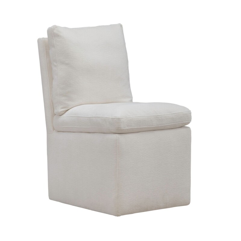 Accent Dining Chair w/ Casters - Ivory 733ADC90IV