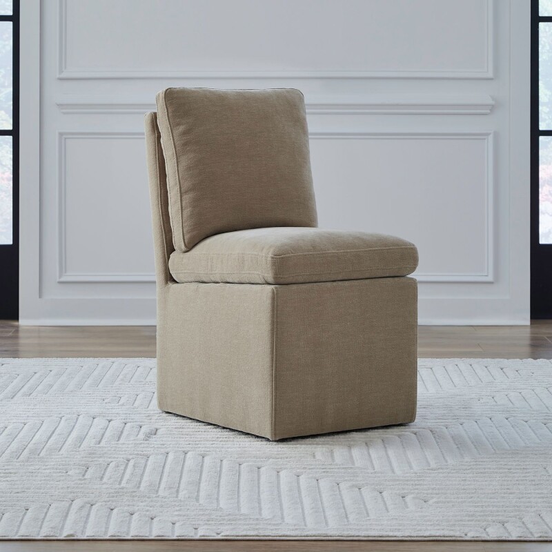 Accent Dining Chair w/ Casters - Wicker 733ADC90WK