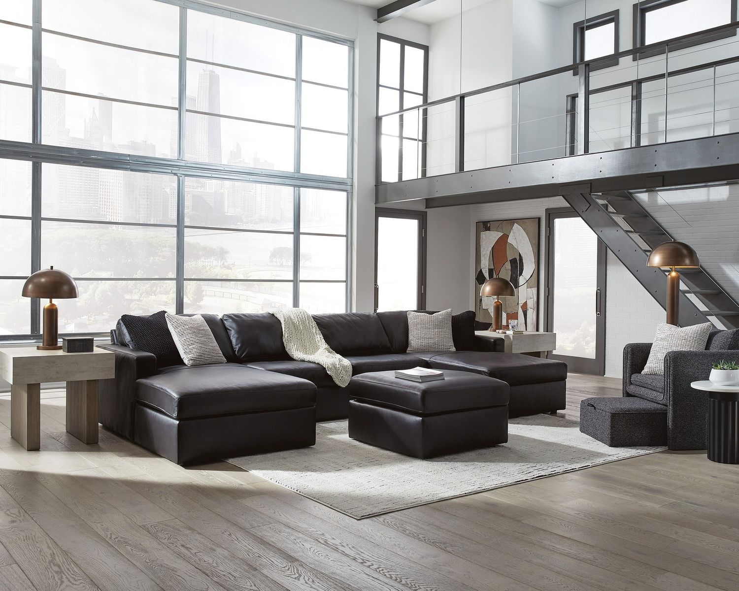 ModMax II Oversized Accent Ottoman In Black 7430508
