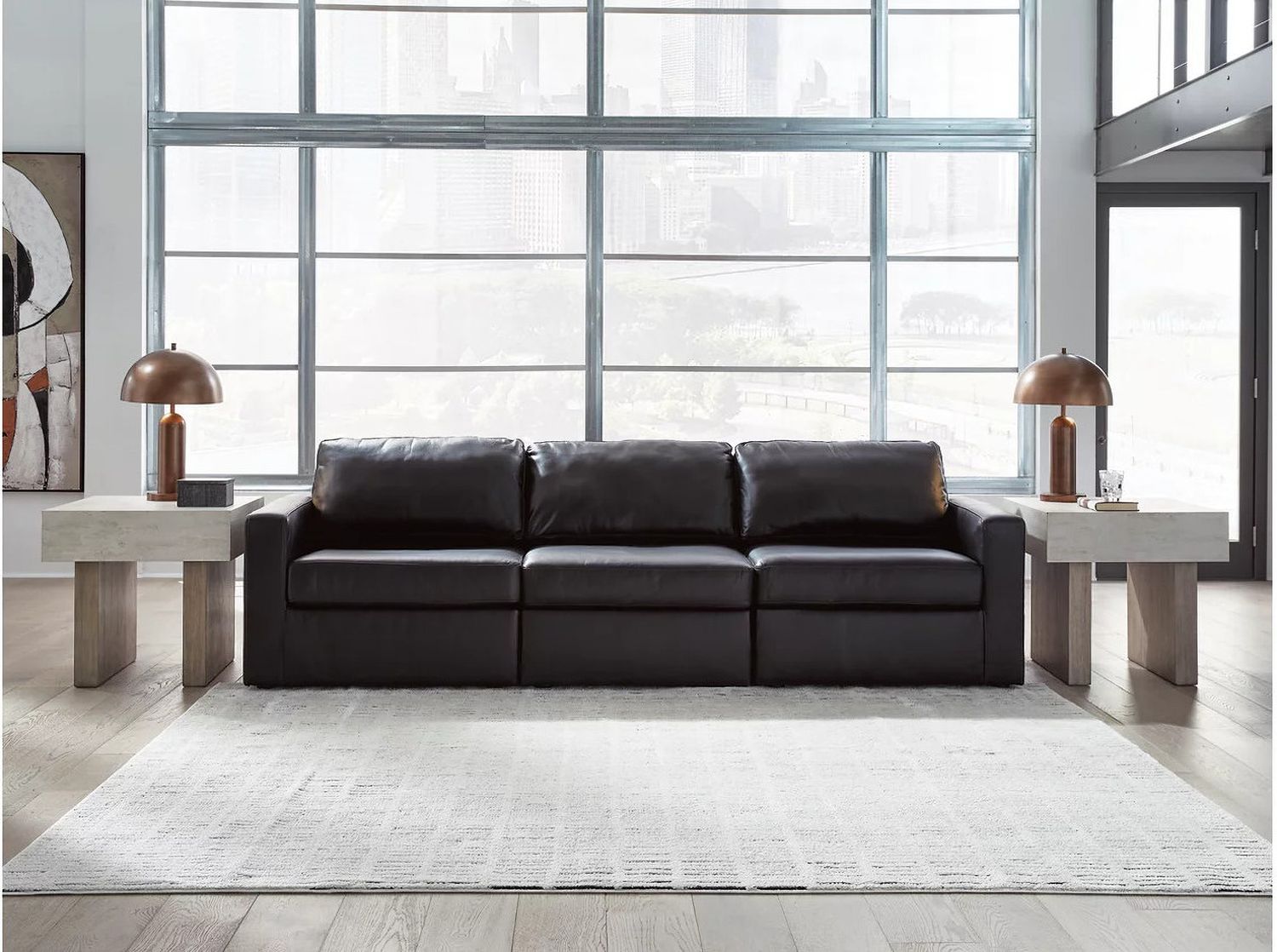 ModMax II 3-Piece Sectional Sofa In Black 74305S2