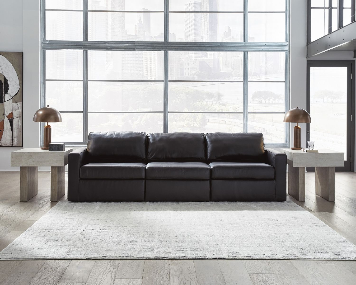 ModMax II 3-Piece Sectional Sofa In Black 74305S2