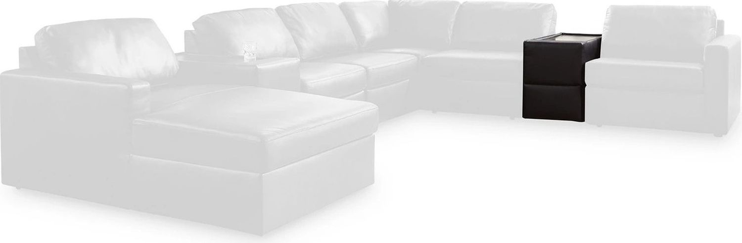 ModMax II 5-Piece Double Chaise Sectional with Storage Consoles In Black 74305S44