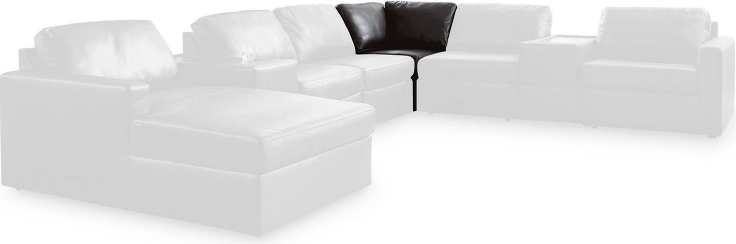 ModMax II 8-Piece LAF Sectional with Chaise and Audio Consoles In Black 74305S47