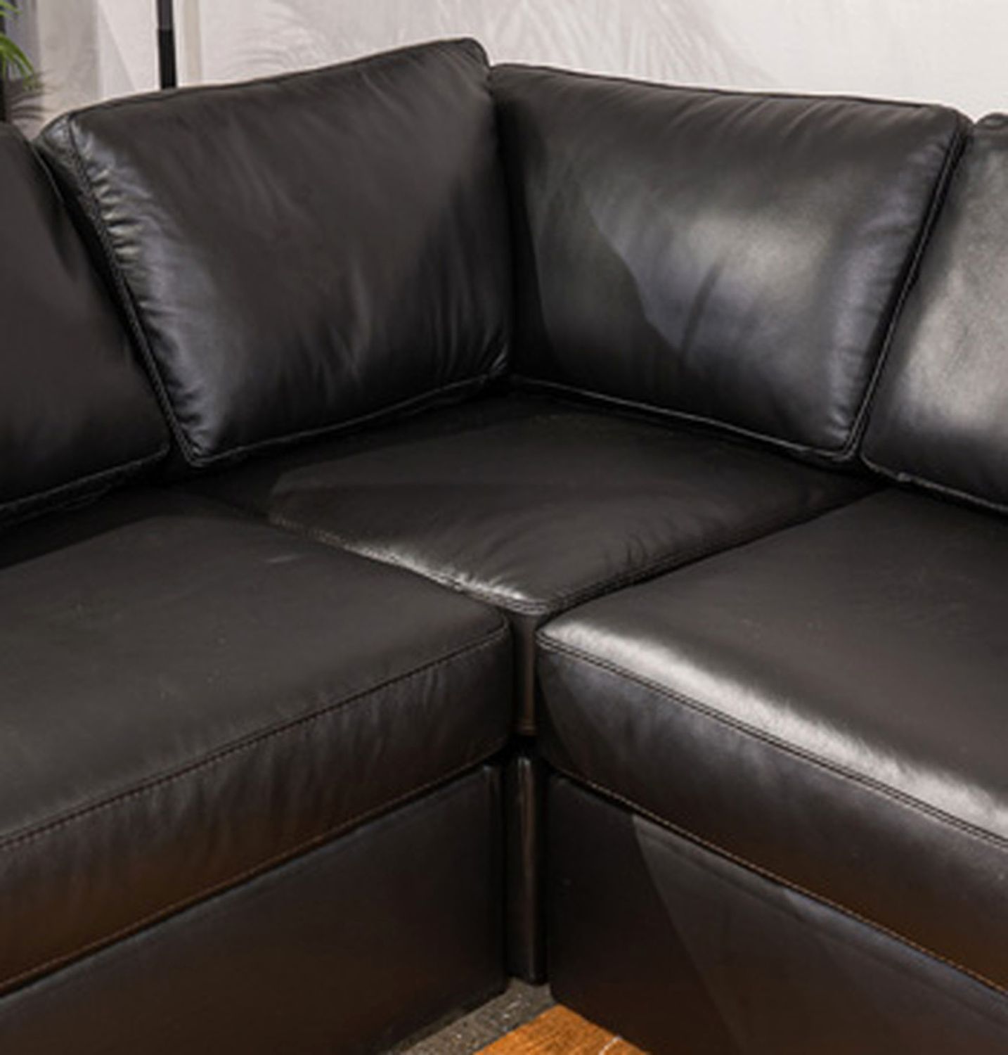 ModMax II 8-Piece LAF Sectional with Chaise and Audio Consoles In Black 74305S47